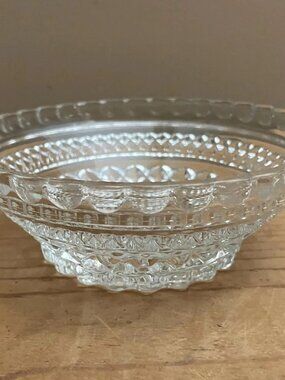 Anchor Hocking Wexford Clear Glass Bowl 5.5" Vintage Pressed Glass Dessert Dish